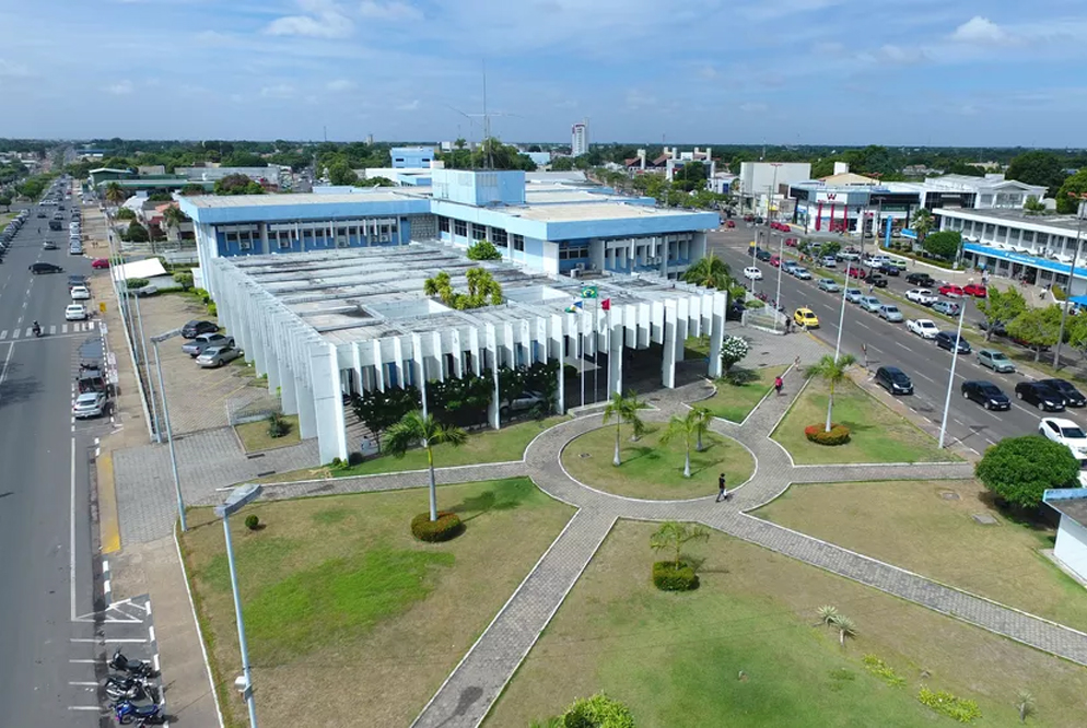 Foto feita por drone, do Fórum Sobral Pinto.