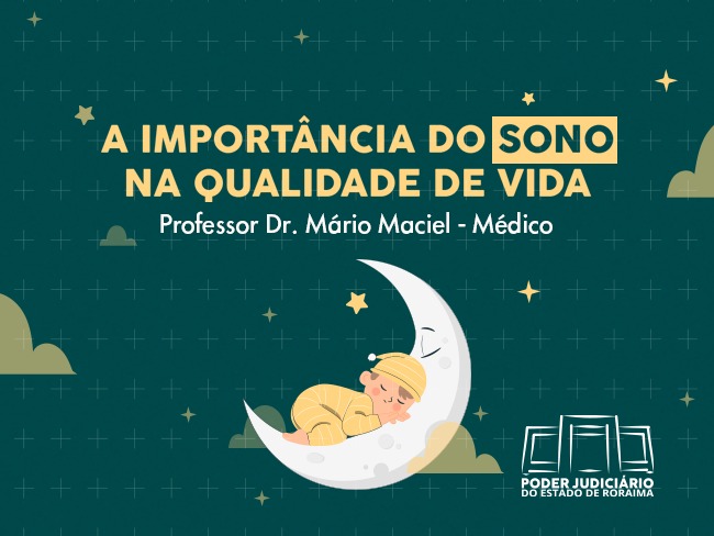 Imagem colorida ilustrativa da palestra:  “A Importância do Sono na Qualidade de Vida” 