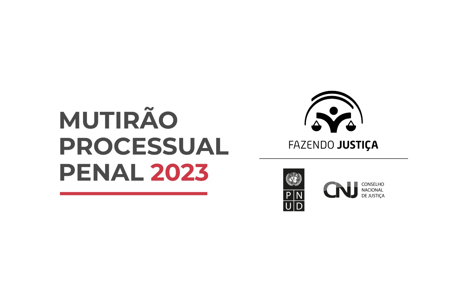 arte de divulgação com fundo branco e letreiro cinza escuro escrito "multirão processual penal"