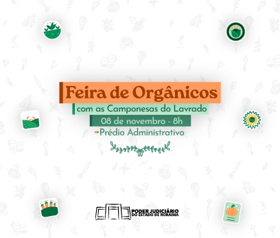 card de apresentação da feirinha tem plantas desenhadas