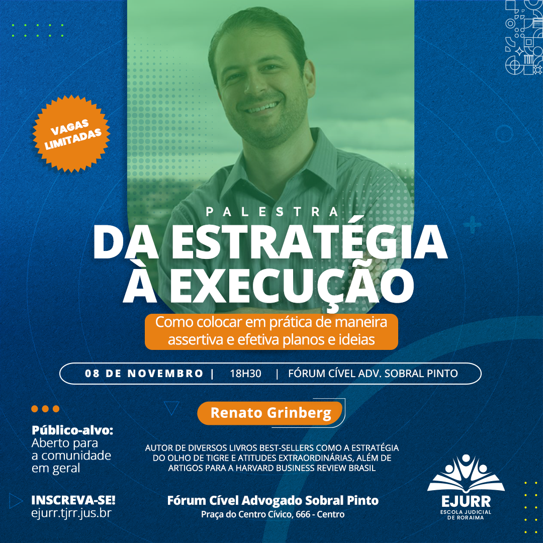 card de divulgação do evento onde há a foto do escritor  Renato Grinberg