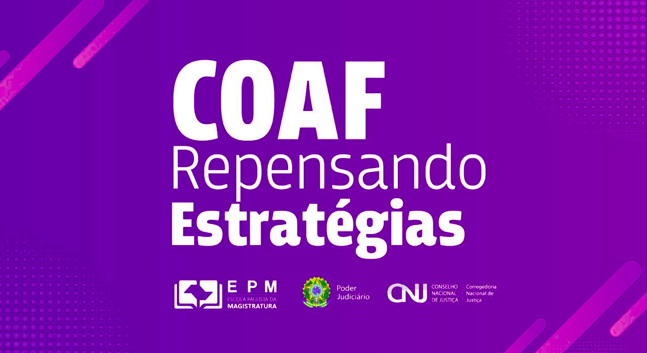 Banner do Curso com a escrita: “COAF - Repensando estratégias”.