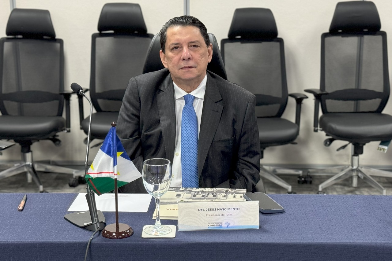 imagem colorida do presidente do Tribunal de Justiça de Roraima, desembargador Jésus Nascimento durante a 14ª edição do Conselho de Presidentes dos Tribunais de Justiça do Brasil. imagem colorida do presidente do Tribunal de Justiça de Roraima, desembargador Jésus Nascimento durante a 14ª edição do Conselho de Presidentes dos Tribunais de Justiça do Brasil.