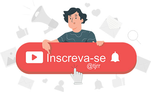 Ilustração convidando para se inscrever no canal TJRR