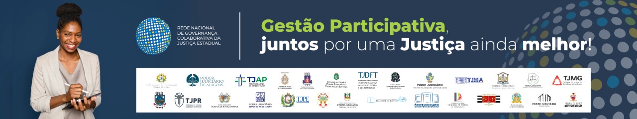 Imagem do banner de divulgação da pesquisa pública, da Rede de Governança Colaborativa do Poder Judiciário.  