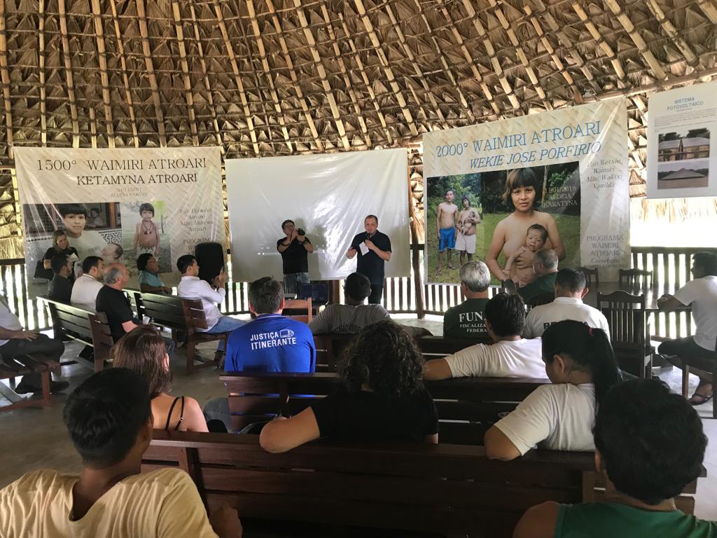 Presidente do Tribunal de Justiça, desembargador Mozarildo Cavalcanti discursando no programa Wamiri Atroari