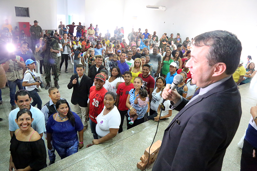 Juiz Erick Linhares, em uma das celebrações de uniões estáveis realizadas pela Justiça Itinerante.