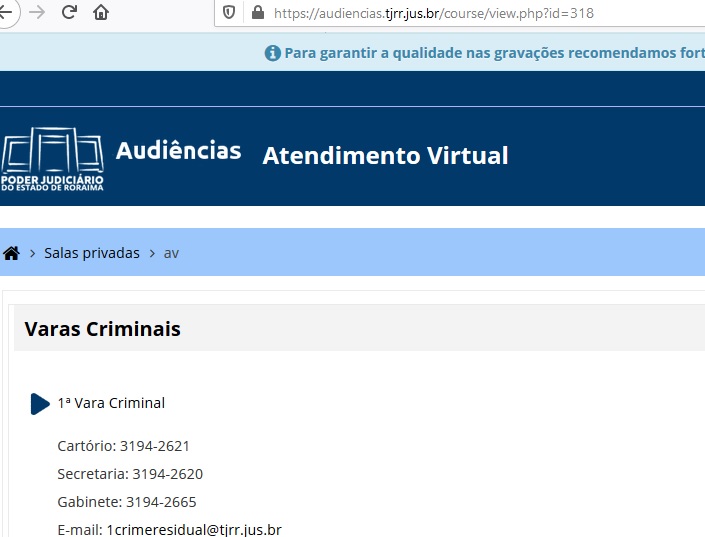 Atendimento virtual.