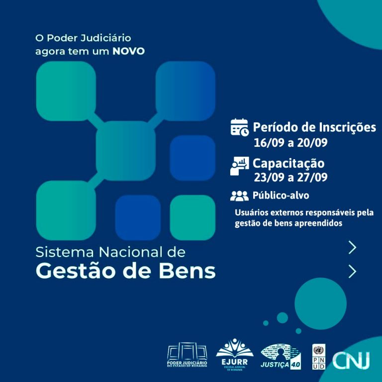 card de divulgação do "Sistema Nacional de Gestão de Bens – SNGB: Capacitação para utilização - Usuário Externo"